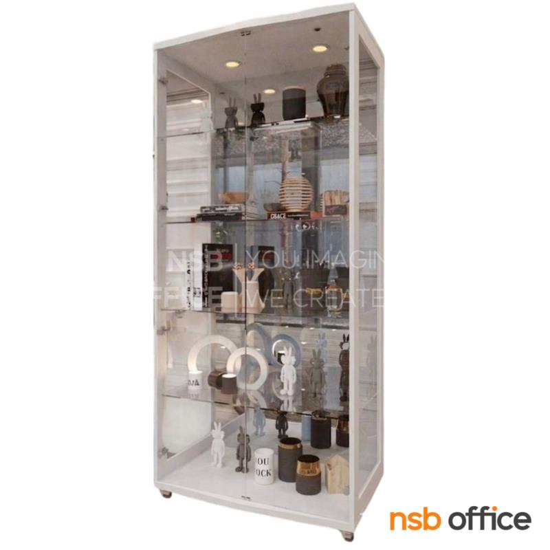 G06A092:ตู้โชว์กระจกเก็บของ รุ่น Queensland (ควีนส์แลนด์) ขนาด 80W*50D*200H cm. 