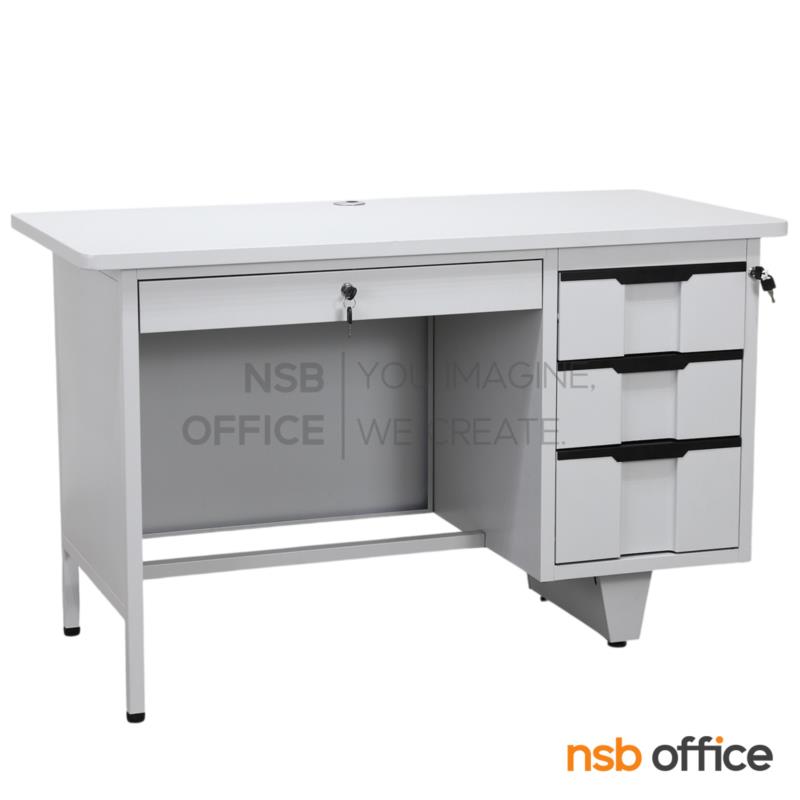 E02A069:โต๊ะทำงานเหล็ก 4 ลื้นชัก รุ่น Quillen (คิวเลน) ขนาด 120W cm.  