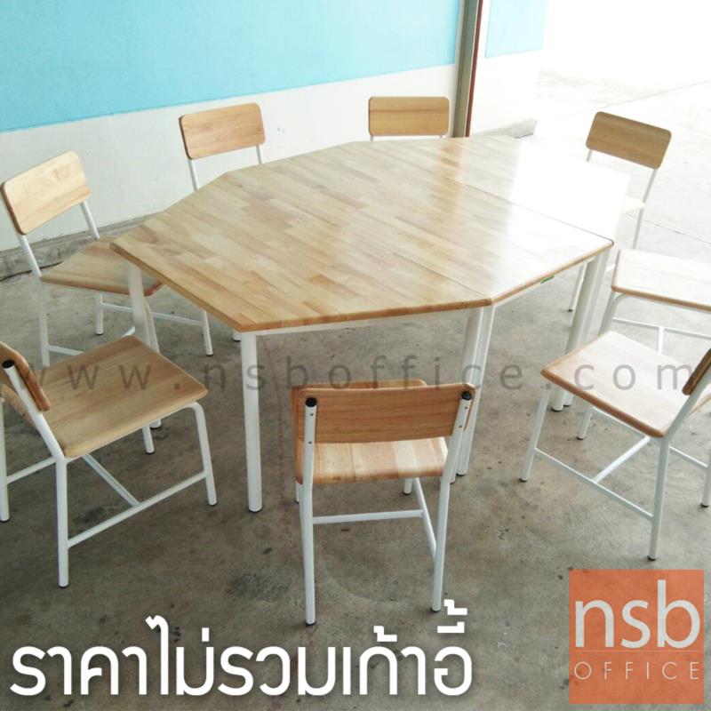 A17A053:โต๊ะกิจกรรมเด็ก รุ่น LEARNIG แปดเหลี่ยม (ประกอบด้วยโต๊ะสี่เหลี่ยมและคางหมู) โครงขาสีขาว