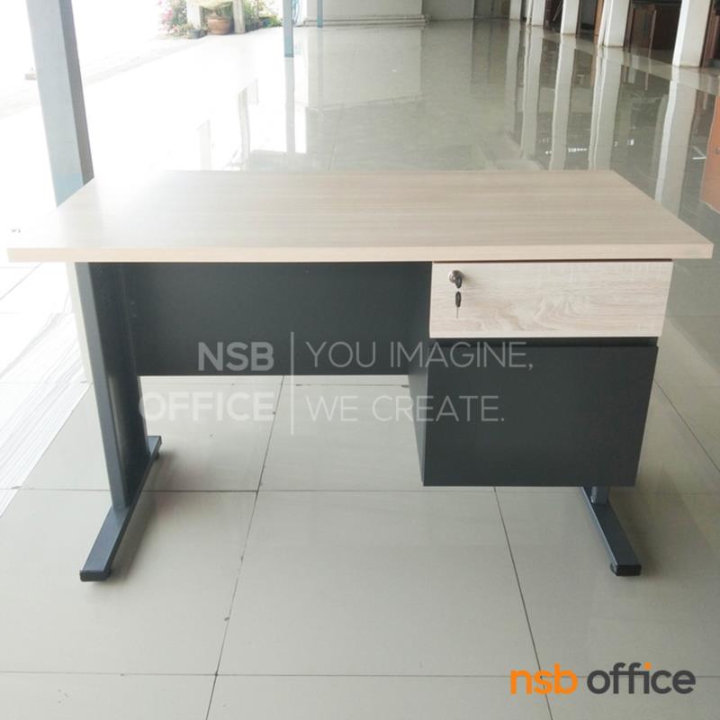 โต๊ะทำงาน 2 ลิ้นชัก  รุ่น Symbiote (ซิมไบโอต) ขนาด 120W cm. ขาเหล็ก  