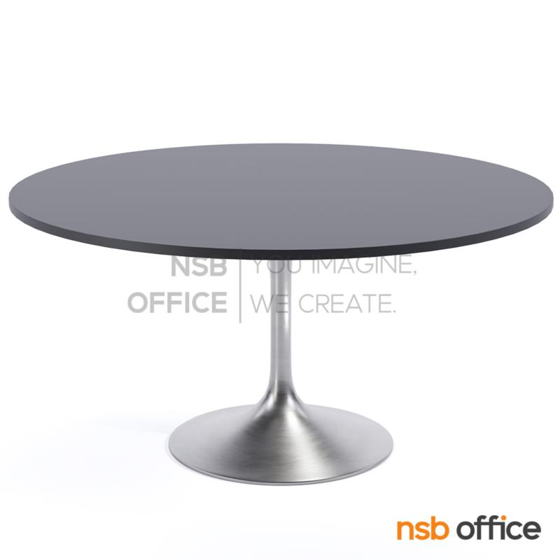 A08A045:โต๊ะประชุมทรงวงกลม รุ่น Albus II (อัลบัส 2) ขนาด 150Di cm.  ขาสแตนเลสฐานกลม