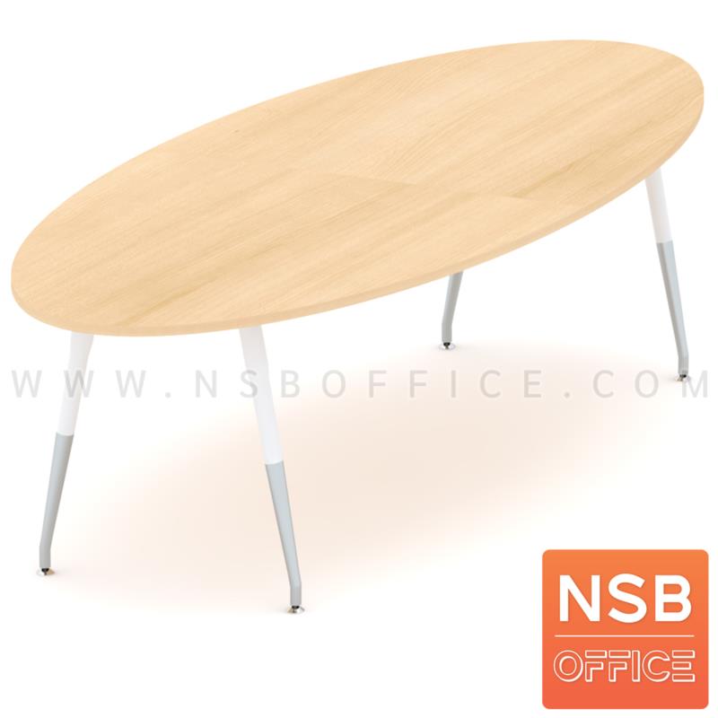 A05A235:โต๊ะประชุมทรงวงรี รุ่น Malik (มาลิค) ขนาด 300W cm. ขาเหล็กปลายเรียว