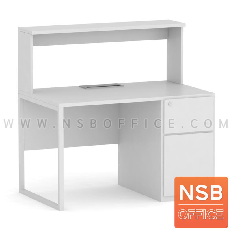 C12A028:โต๊ะห้องแล็บ ท็อปลามิเนต HPL  แบบมีชั้นต่อบน พร้อมป๊อปอัพ รุ่น A24A047-1 แบบ 1 ที่นั่ง 