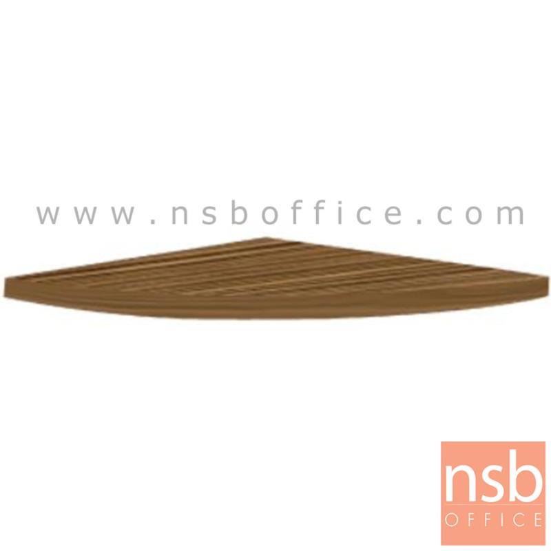 A34A009:แผ่นต่อหน้าโต๊ะเข้ามุม   ขนาด 60W*2.5H cm. สีซีบราโน่-ขาว