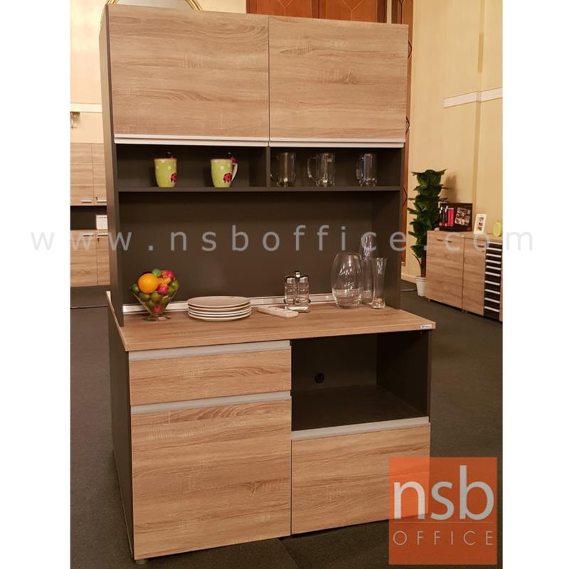 ชุดตู้ครัวต่อบน 120 CM. รุ่น KTK-120  มีชั้นวางไมโครเวฟด้านล่าง