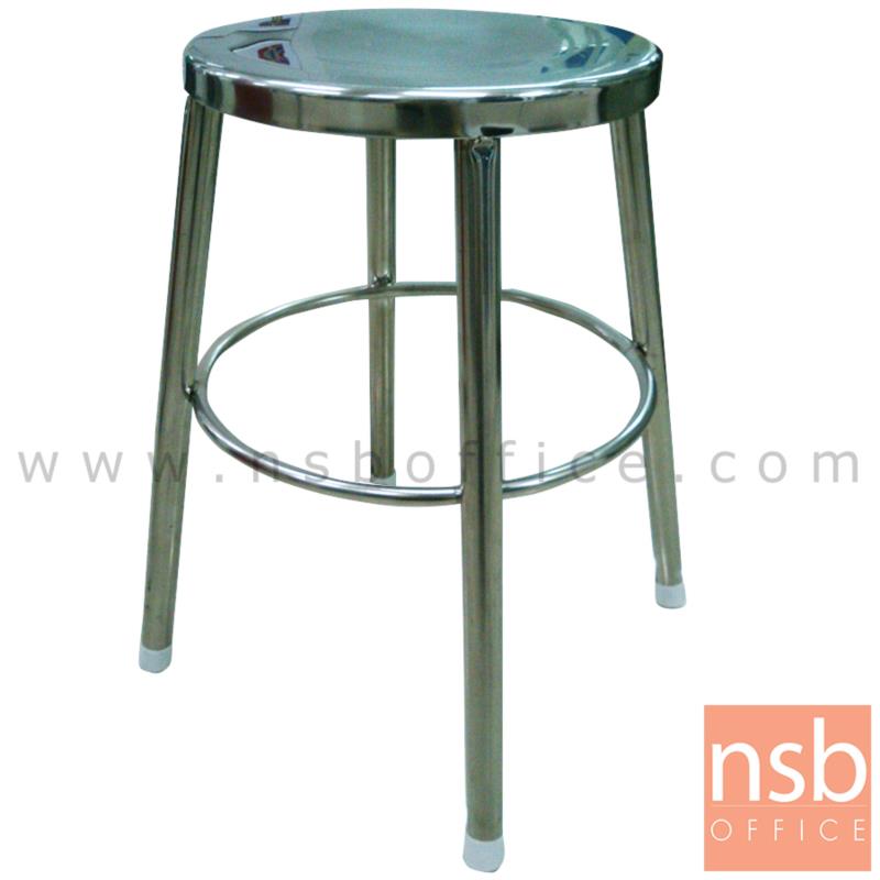 G12A031:เก้าอี้บาร์สตูลที่นั่งกลม รุ่น NK-STAINLESS-1S  สแตนเลสล้วน