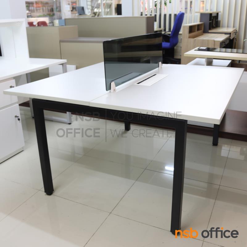 L08A139:โต๊ะทำงานกลุ่ม 2 ที่นั่ง รุ่น Day One (เดย์วัน) ขนาด 135W cm. พร้อมมินิสกรีนและกล่องไฟ