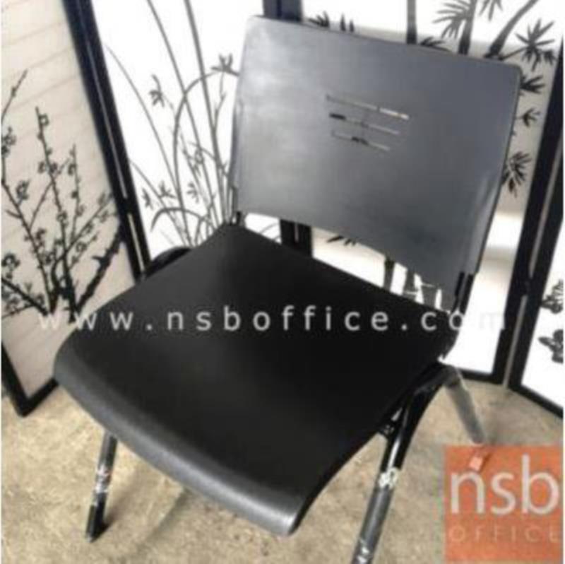 เก้าอี้อเนกประสงค์เฟรมโพลี่ รุ่น Elgin (เอลจิน)  ขาเหล็กพ่นสีดำ