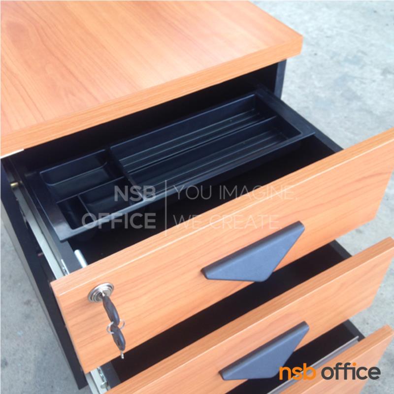 ตู้ 3 ลิ้นชักล้อเลื่อน สูง 68 cm. สอดใต้โต๊ะได้ รุ่น Stone (สโตน)  เมลามีน