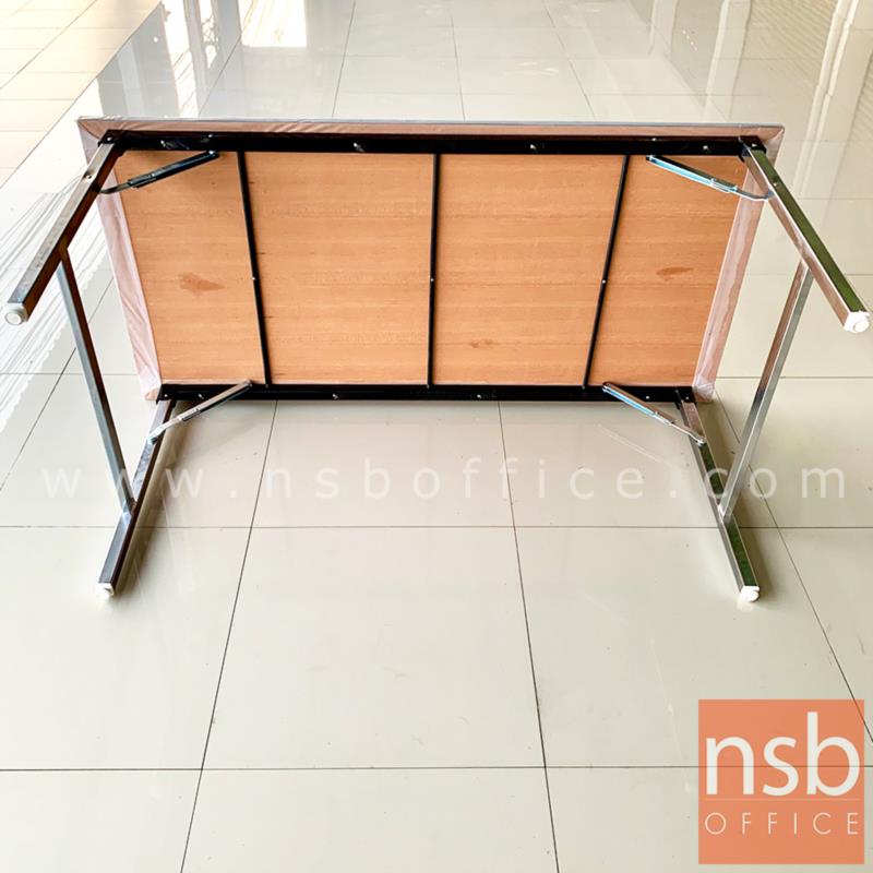 โต๊ะพับหน้าโฟเมก้าขาวเงา 21 มม. เกรด A   (พิเศษ เสริมคานแนวขวาง)