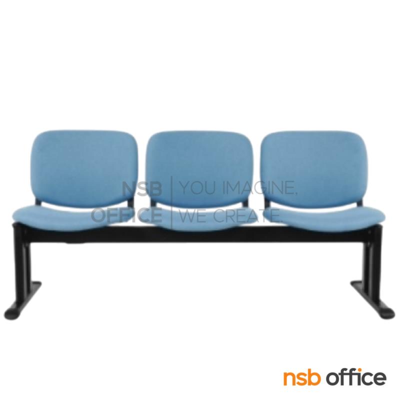 B06A074:เก้าอี้นั่งคอยหุ้มหนังเทียม รุ่น KT-MP  2 ,3 ,4 ที่นั่ง ขนาด 106W ,158W ,210W cm. ขาเหล็กพ่นสีดำ