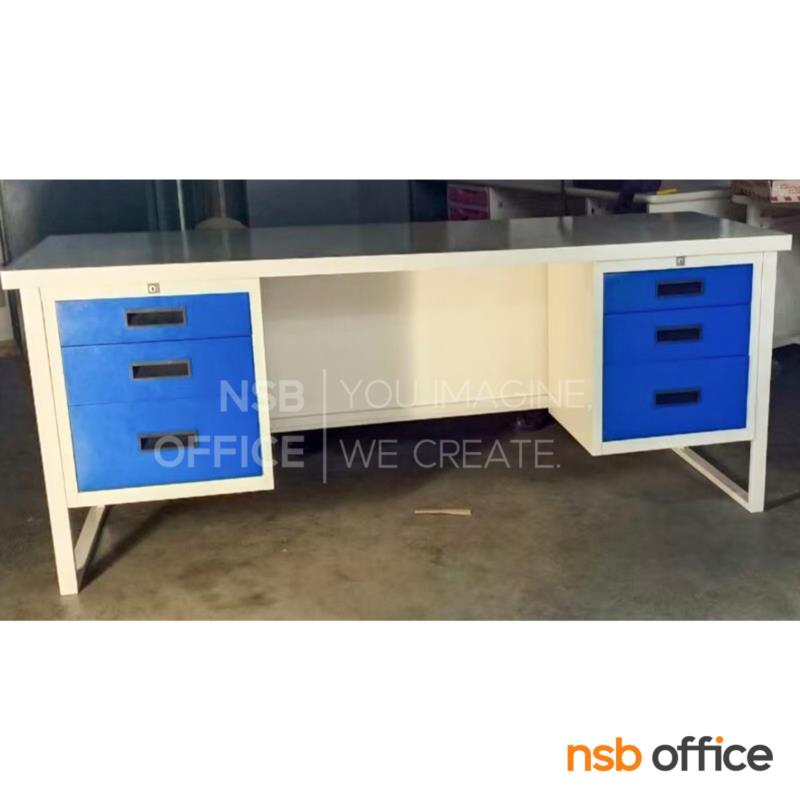 E02A068:โต๊ะทำงานหน้าไม้ รุ่น Nexer (เน็กเซอร์) ขนาด 180W cm.  ขาเหล็ก