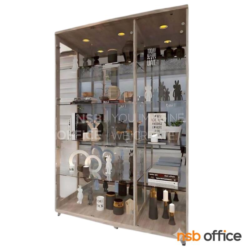 G06A093:ตู้โชว์กระจกเก็บของ รุ่น Quinnelle (ควีนเนลล์) ขนาด 120W*50D*200H cm. 
