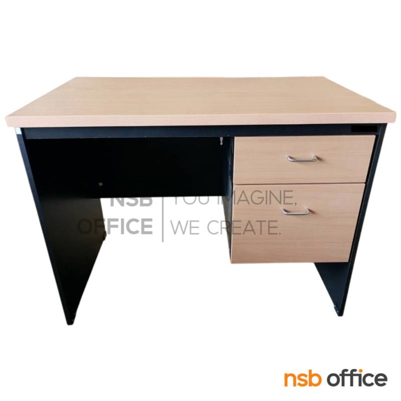 A01A026:โต๊ะทำงานไม้ PVC 2 ลิ้นชัก รุ่น Pinery (ไพน์เนอรี่) ขนาด 100W*60D cm. 