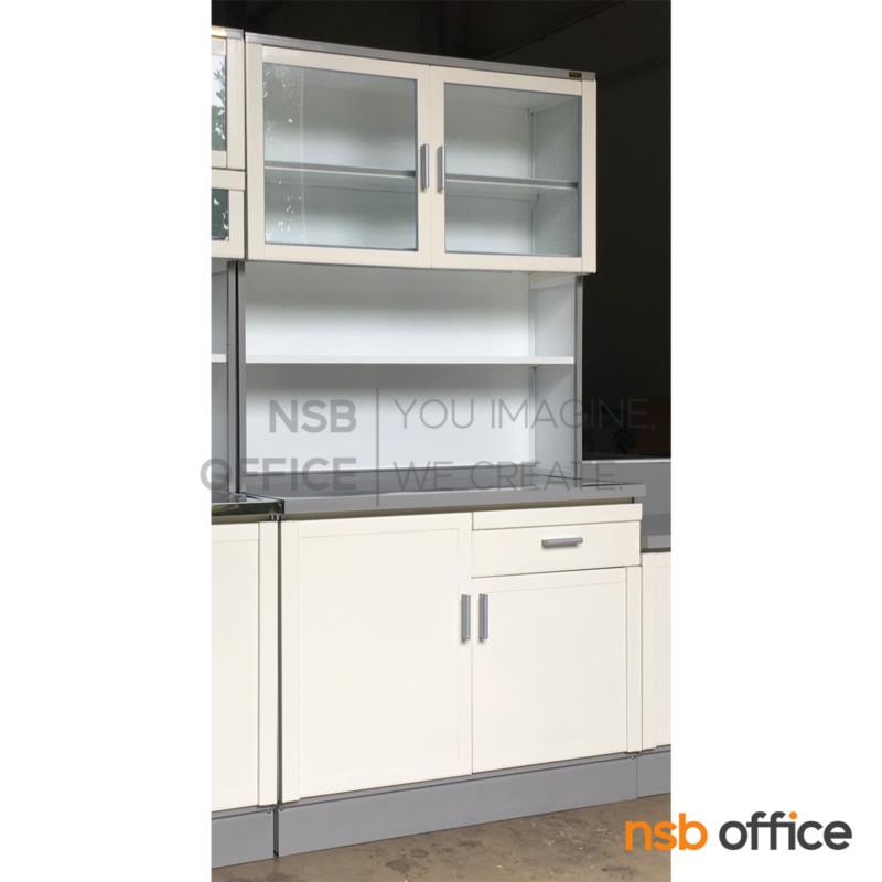 G07A089:ตู้ครัวสูงอลูมิเนียมหน้าเรียบ กว้าง 100 cm.   