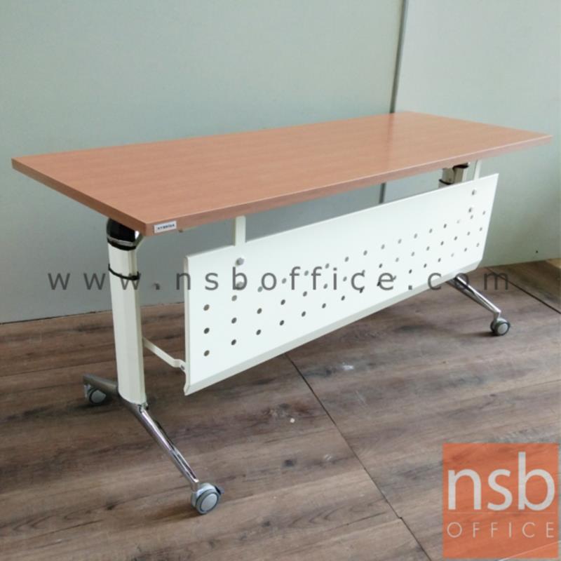 A05A067:โต๊ะประชุมพับเก็บได้ล้อเลื่อน รุ่น YT-FTG20 ขนาด 160W*60D ,80D cm.  พร้อมบังโป๊เหล็ก