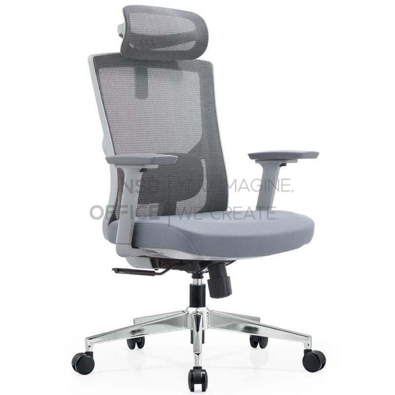 B28A212:เก้าอี้ผู้บริหารหลังเน็ต รุ่น Hubert (ฮิวเบิร์ต)  โช้คแก๊ส ก้อนโยก ขาเหล็กชุบโครเมียม