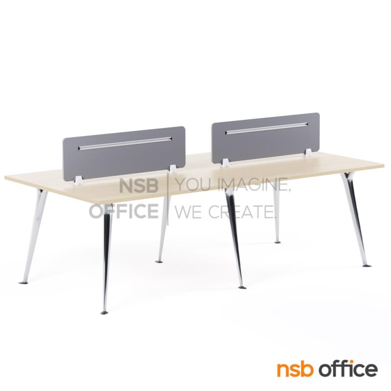 A27A117:โต๊ะทำงานกลุ่ม 4 ที่นั่ง รุ่น Xolthar II (ซอลธาร์ 2)  ขนาด 240W*120D cm. ขาอลูมิเนียม พร้อมมินิสกรีนผ้า