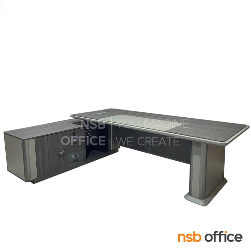 โต๊ะผู้บริหารตัวแอล รุ่น Sotus (โซตัส) ขนาด 260W cm. พร้อมตู้ข้าง