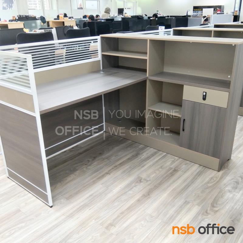 โต๊ะทำงาน 1 ที่นั่ง  รุ่น Anthony I (แอนโทนี่ 1)   พร้อมตู้ข้าง 