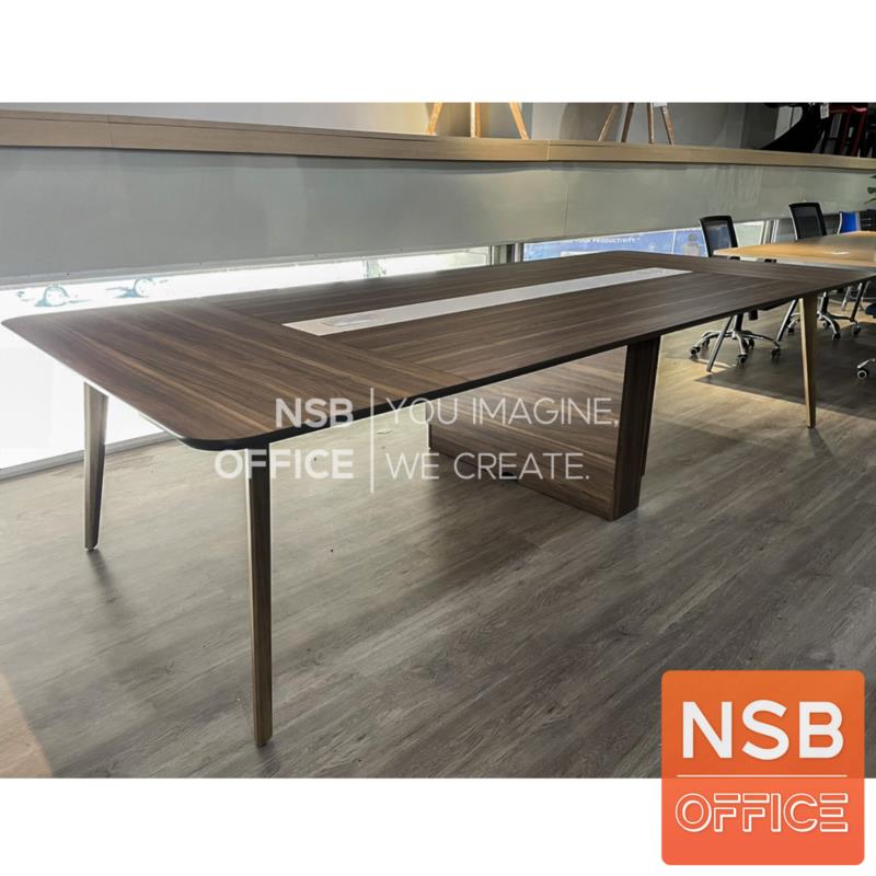 A05A257:โต๊ะประชุมทรงเหลี่ยมมุมมน รุ่น Jacob ll (เจคอบ 2) ขนาด 320W ,480W cm ขาไม้จริง
