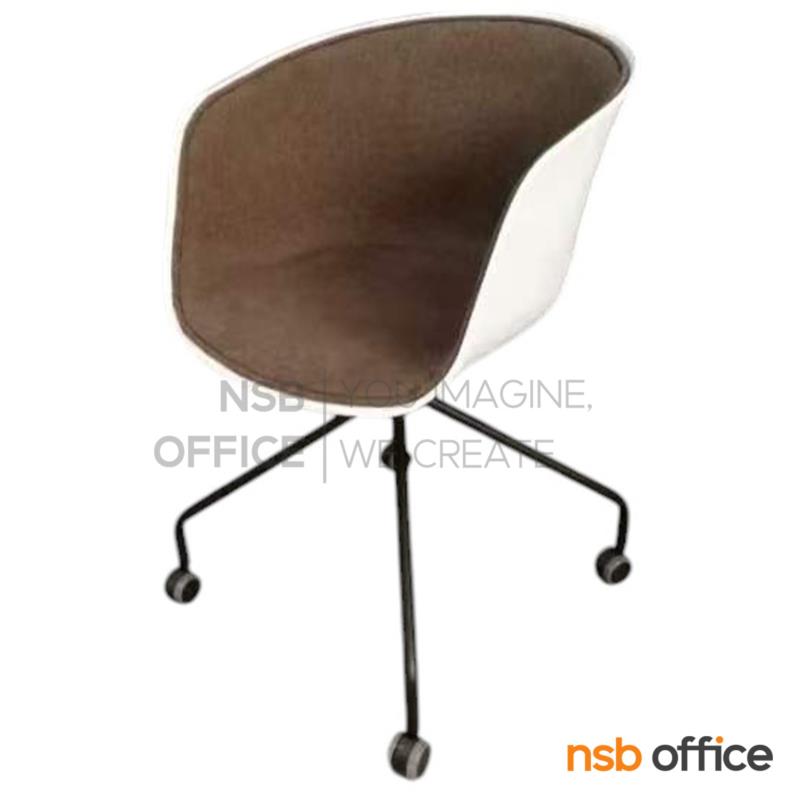 เก้าอี้โพลี่ที่นั่งหุ้มผ้า รุ่น Quonix (ควอนิกซ์)  ขาเหล็กดำ