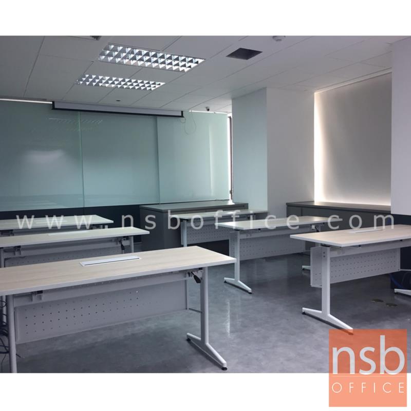 โต๊ะทำงาน (สีขาว) รุ่น NAOMI (นาโอมิ)  ขาปุ่มปรับ