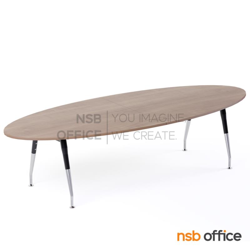 A05A235:โต๊ะประชุมทรงวงรี รุ่น Timothy (ทิโมธี) ขนาด 300W cm. ขาเหล็กปลายเรียว