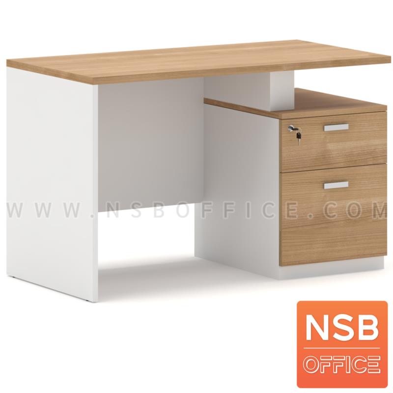 A12A061:โต๊ะทำงาน 2 ลิ้นชัก รุ่น VARIOUS II  บังตาไม้ เมลามีน