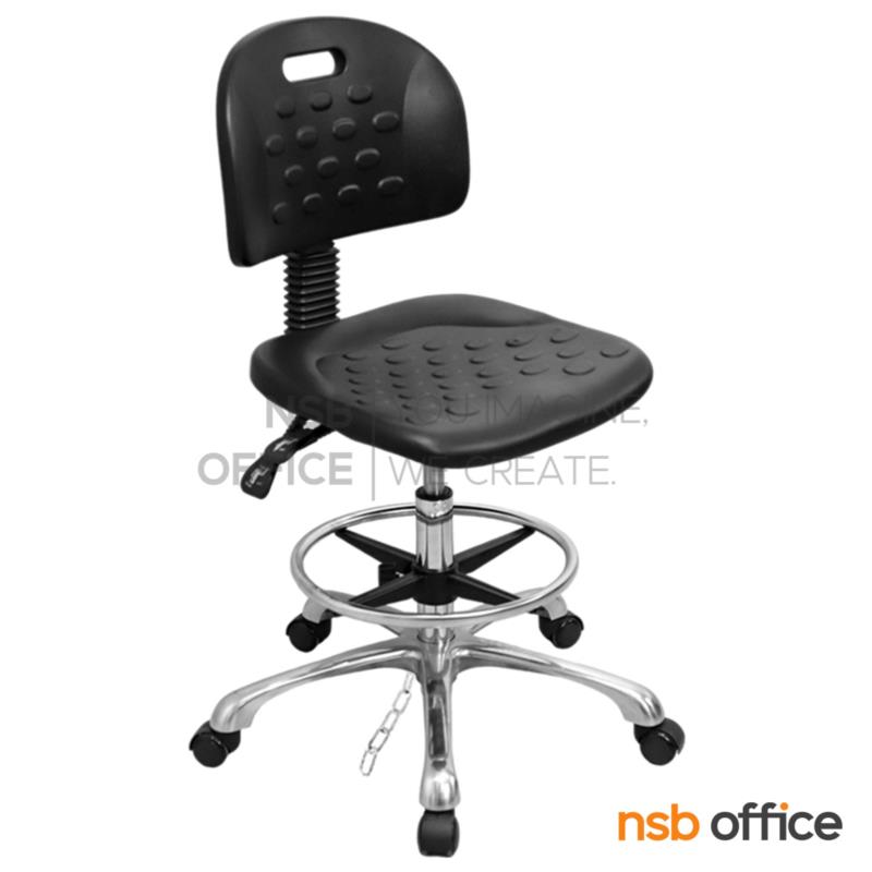 B09A085:เก้าอี้บาร์สตูลที่นั่งเหลี่ยมล้อเลื่อน รุ่น Murdoch (เมอร์ด็อค)  ขาอลูมิเนียม