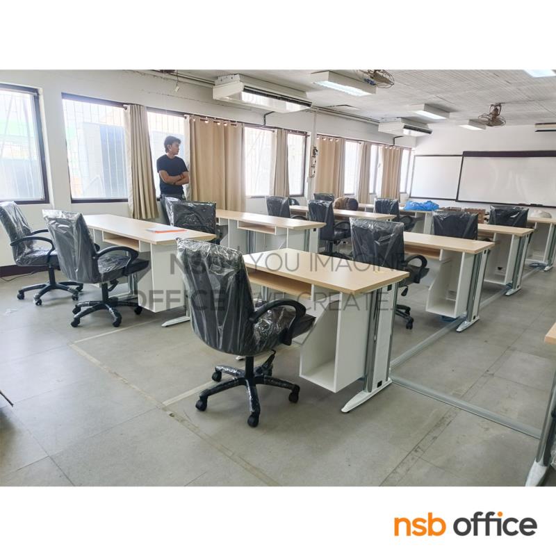 โต๊ะคอมพิวเตอร์ มีที่วางซีพียู รุ่น Brockhampton (บร็อคแคมพ์ทัน) ขนาด 100W ,120W cm. เมลามีน