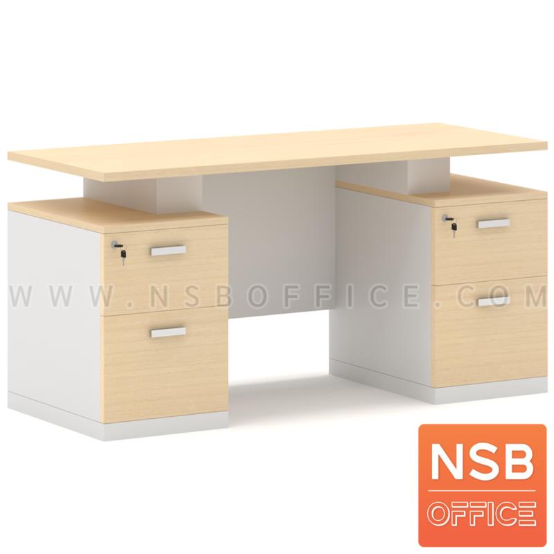 A12A062:โต๊ะทำงาน 4 ลิ้นชัก รุ่น Nixon (นิกซัน) ขนาด 150W cm.  เมลามีน