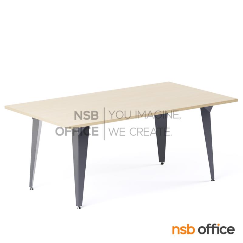A05A305:โต๊ะประชุมทรงสี่เหลี่ยม รุ่น Drizzle (ดริซเซิล) ขนาด 180W cm. ขาเหล็กทรงสามเหลี่ยมพีระมิด