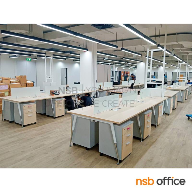 โต๊ะทำงานกลุ่ม รุ่น Petula 2 (เพทูลา 2)  ขาเหล็กปลายเรียว