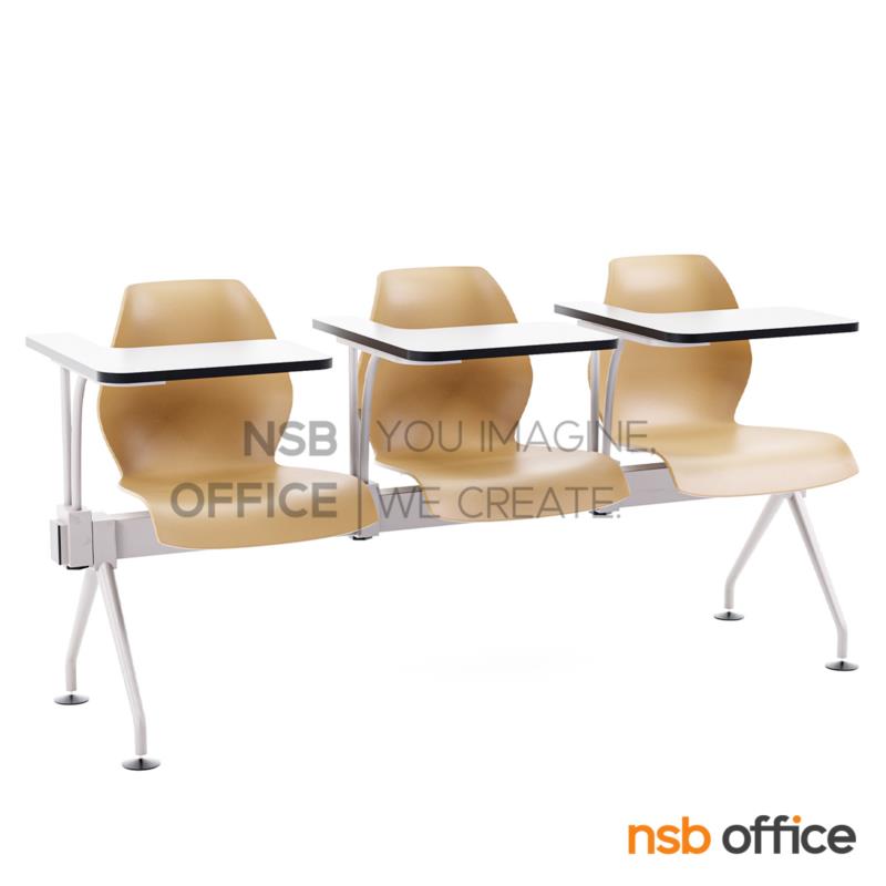 B17A031:เก้าอี้เลคเชอร์แถวเฟรมโพลี่ รุ่น B708 2 ,3 และ 4 ที่นั่ง ขาเหล็กพ่นสีเทา