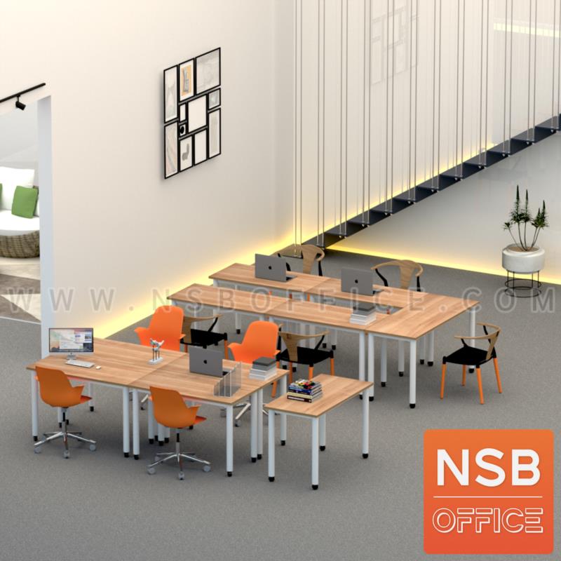 โต๊ะนักเรียนทรงสี่เหลี่ยม 120W cm รุ่น Malvern  โครงขาสีขาว (โครงขาระบบ knockdown)