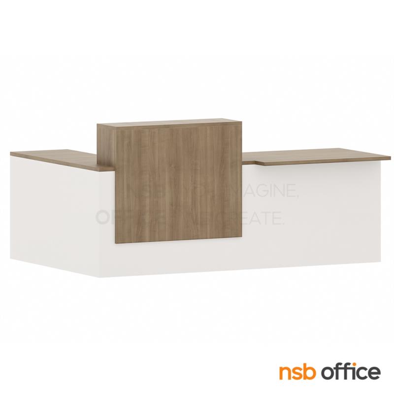 A48A014:เคาน์เตอร์ต้อนรับลูกค้าตัวแอล  รุ่น Velora (เวโลร่า) ขนาด 220W cm. 