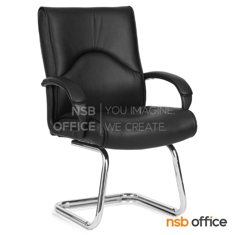 B04A090:เก้าอี้รับแขกขาตัวซี รุ่น YT-DE1C  ขาเหล็กชุบโครเมี่ยม