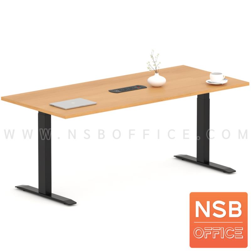 A05A236:โต๊ะประชุมปรับระดับ ระบบไฟฟ้า รุ่น Dwell (ดเวล)  พร้อมป็อปอัพ A24A042 ขาเหล็กเหลี่ยม