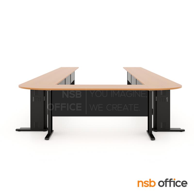 A05A298:โต๊ะประชุมทรงสี่เหลี่ยมหัวโค้ง 18 ที่นั่ง รุ่น Elano (เอลาโน่) ขนาด 660W*270D cm. 