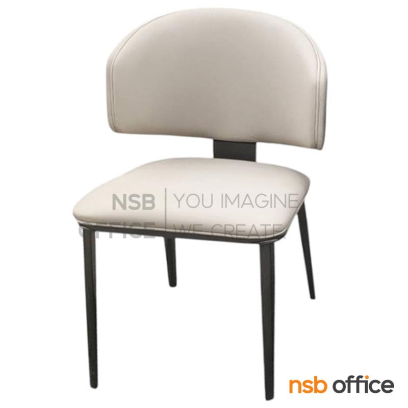 B29A510:เก้าอี้โมเดิร์นหุ้มหนังเทียม รุ่น Alinda (อลินดา)  ขาเหล็ก
