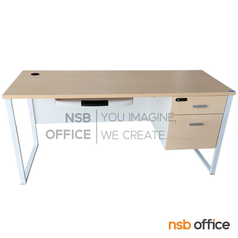 โต๊ะคอมพิวเตอร์ 2 ลิ้นชัก รุ่น Kit  (กิต) ขนาด 120W ,160W cm. ขาเหล็ก