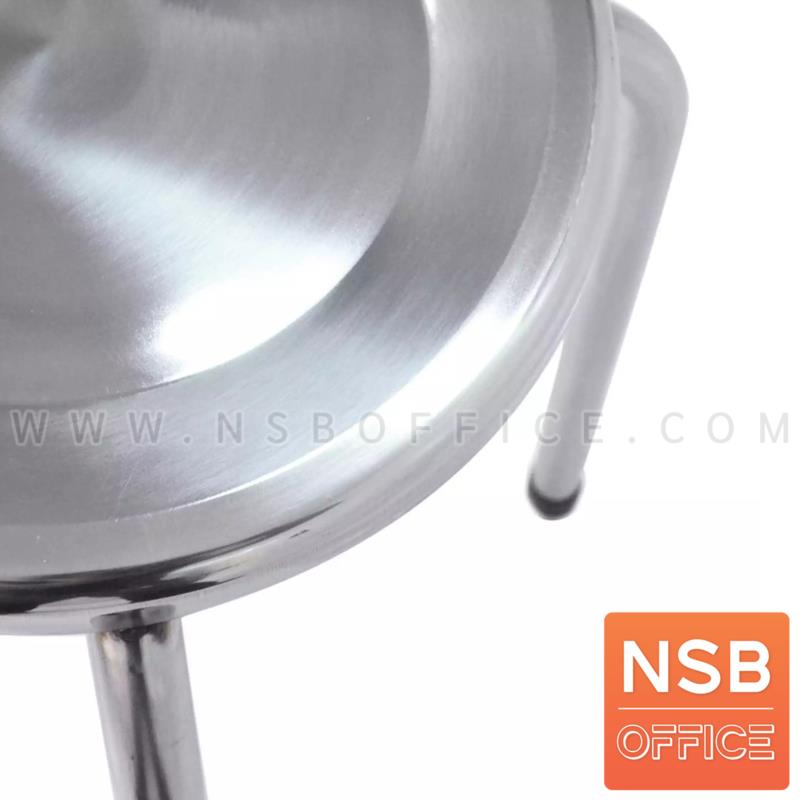 เก้าอี้สตูลกลมที่นั่งสแตนเลส รุ่น Sandora (แซนโดร่า) 32Di*49.5H cm. สแตนเลสล้วน 