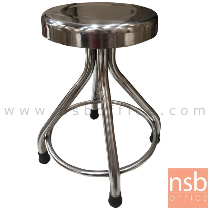 B09A147:เก้าอี้บาร์สตูลที่นั่งกลม รุ่น Malta (มอลตา)  สแตนเลสล้วน