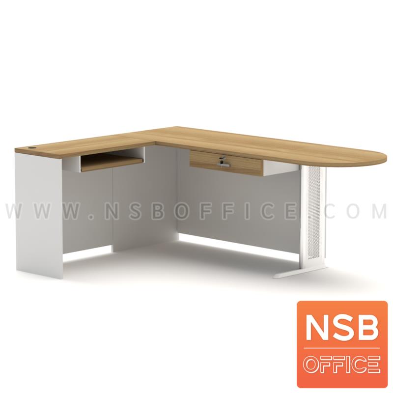 B32A011:โต๊ะแพทย์ในห้องตรวจ รุ่น Hamada (ฮามาดะ) ขนาด 120W, 150W cm พร้อมรางคีย์บอร์ดและกล่องลิ้นชัก