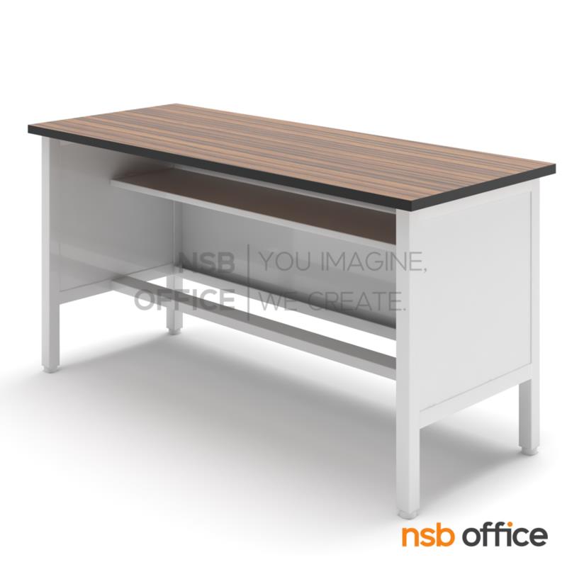 A05A036:โต๊ะประชุมตรง Top โฟเมก้าลายไม้ รุ่น Bina (บีน่า) TM247, TM260   โครงเหล็ก