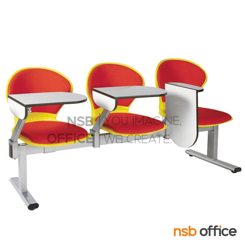 B17A026:เก้าอี้เลคเชอร์แถวเฟรมโพลี่หุ้มเบาะ รุ่น D576 2 ,3 และ 4 ที่นั่ง ขาเหล็กพ่นสีเทา 