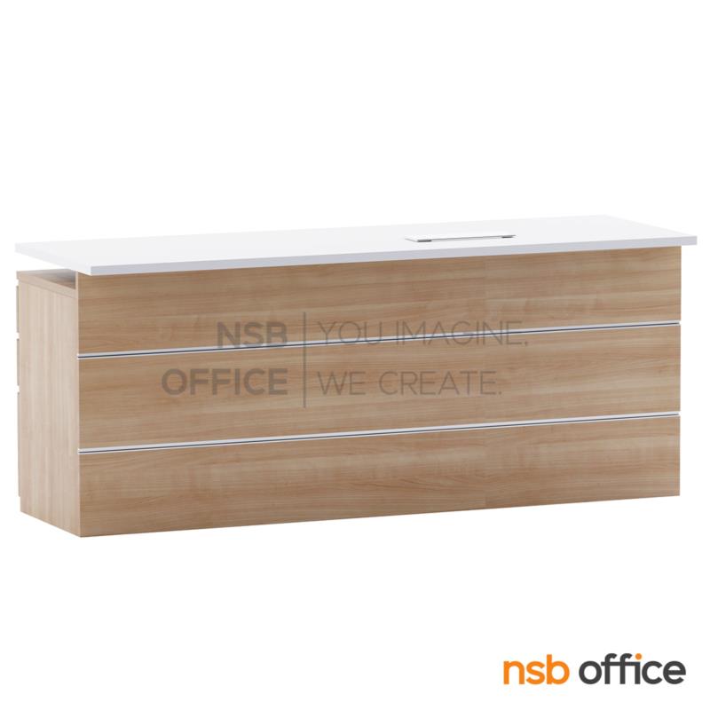 โต๊ะผู้บริหาร 6 ลิ้นชัก รุ่น William (วิลเลียม) ขนาด 180W cm.  พร้อมป๊อปอัพทรงฝาเปิด