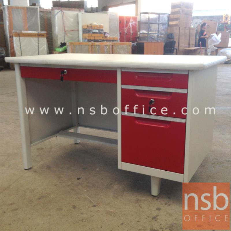 โต๊ะทำงานเหล็กสีสัน 4 ลิ้นชัก  รุ่น OD-40,OD-35 ขนาด 3.5 ฟุต, 4 ฟุต 