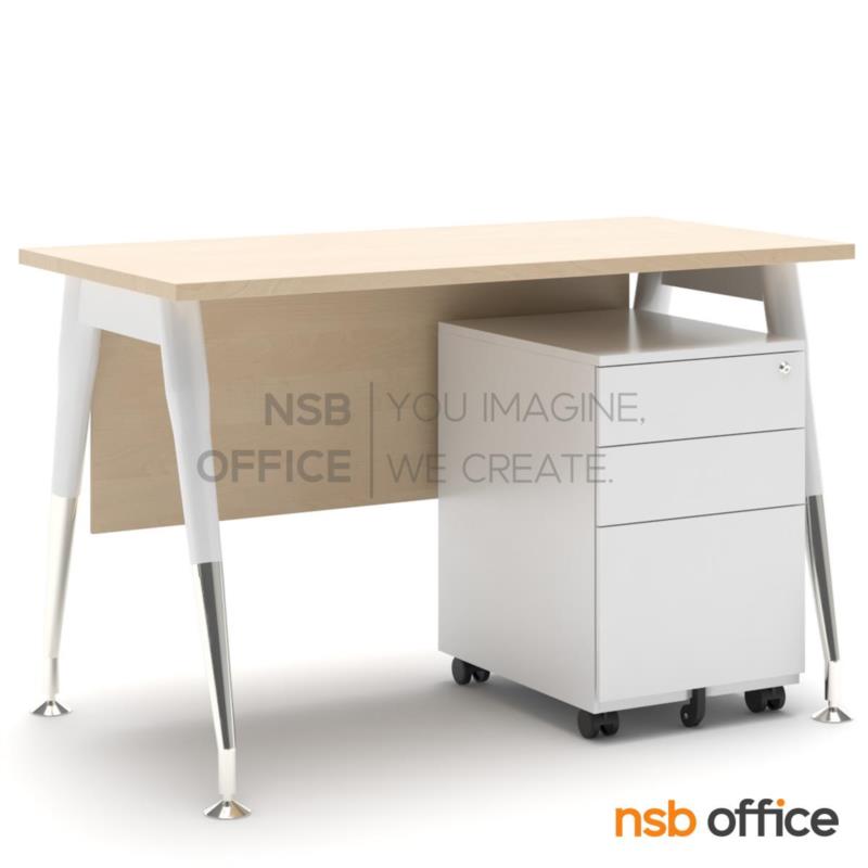 โต๊ะทำงานพร้อมลิ้นชักเหล็กล้อเลื่อน รุ่น Plantnery 2 (แพลนเนอรี่ 2) ขนาด 120W cm. มีบังตา ขาเหล็ก 